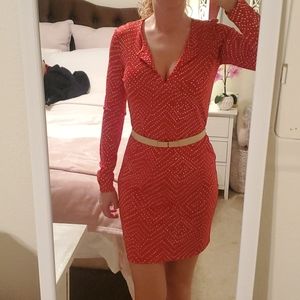 Red polka dot dress, small Diane von Furstenberg